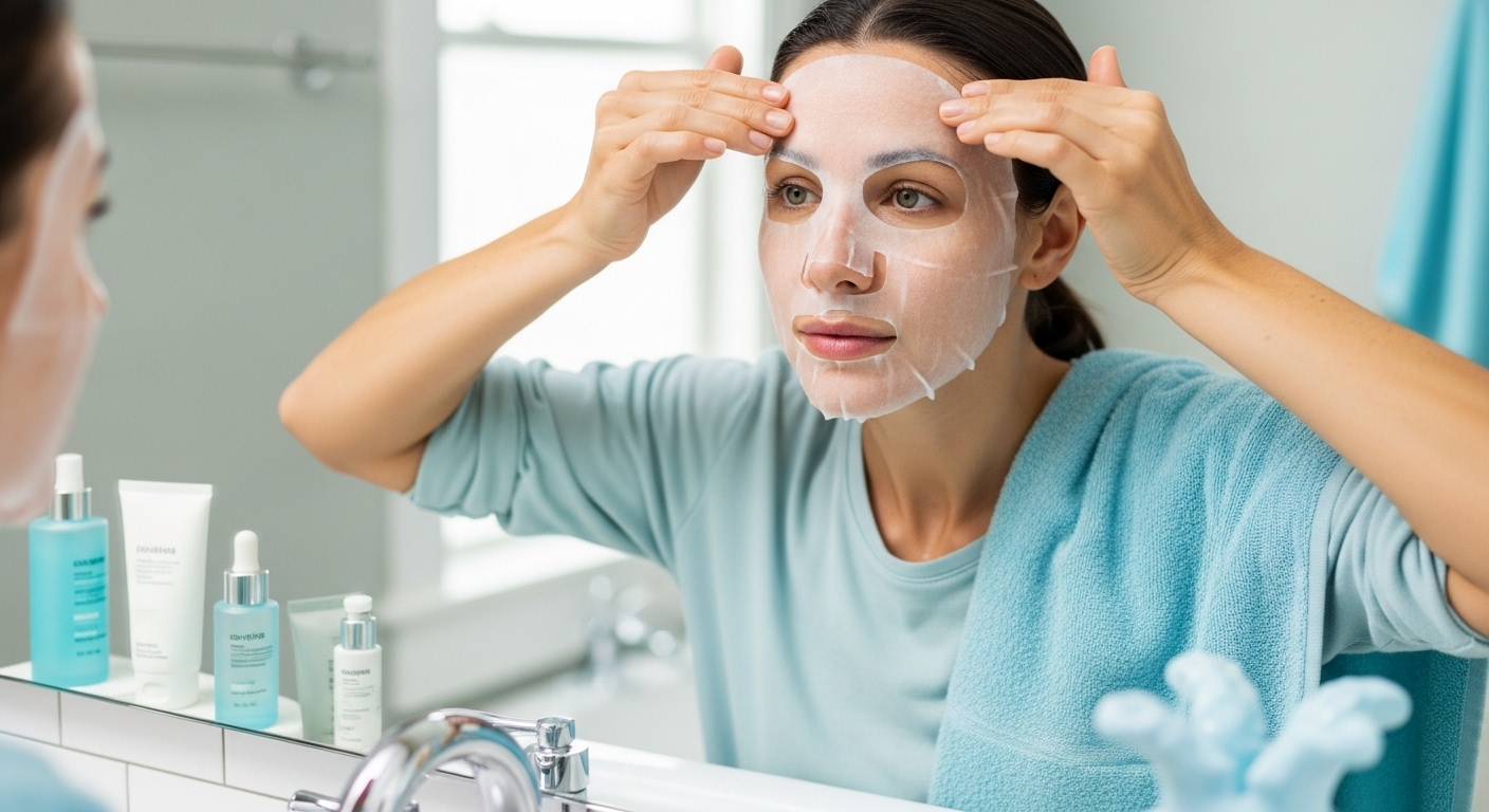 εφαρμογή sheet mask βήμα