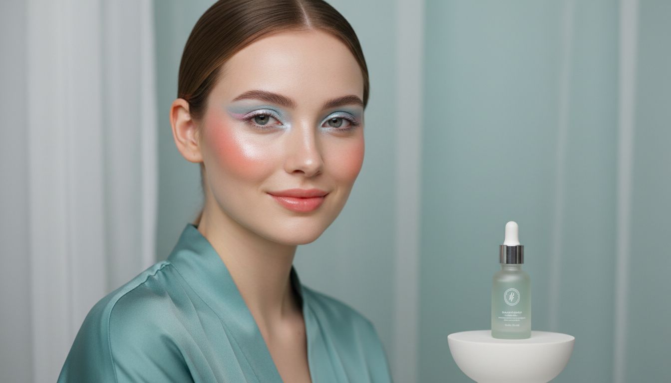 7 παραδείγματα makeup trends 2025 για απόλυτο K-Beauty look 1 Woman with radiant K-Beauty glass skin look